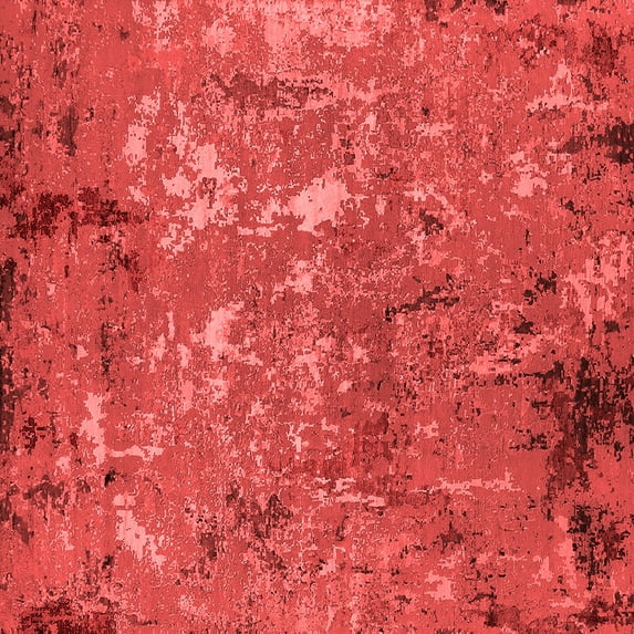 Ahgly Company Indoor Square Oriental Red Industrial Area Rugs, 8' Square