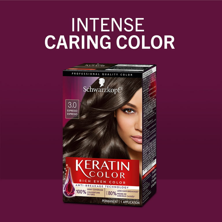 Espresso Hair Color, Schwarzkopf 3.0 Keratin Color