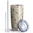 thumbnail image 2 of 20oz Tumblers Fall Pumpkins and Floral Pattern Stainless Steel Vacuum Insulated Double Wall Travel Tumbler Cups Mug with Lid and Straw,Cleaning Brush for Cold & Hot Drinks, 2 of 7