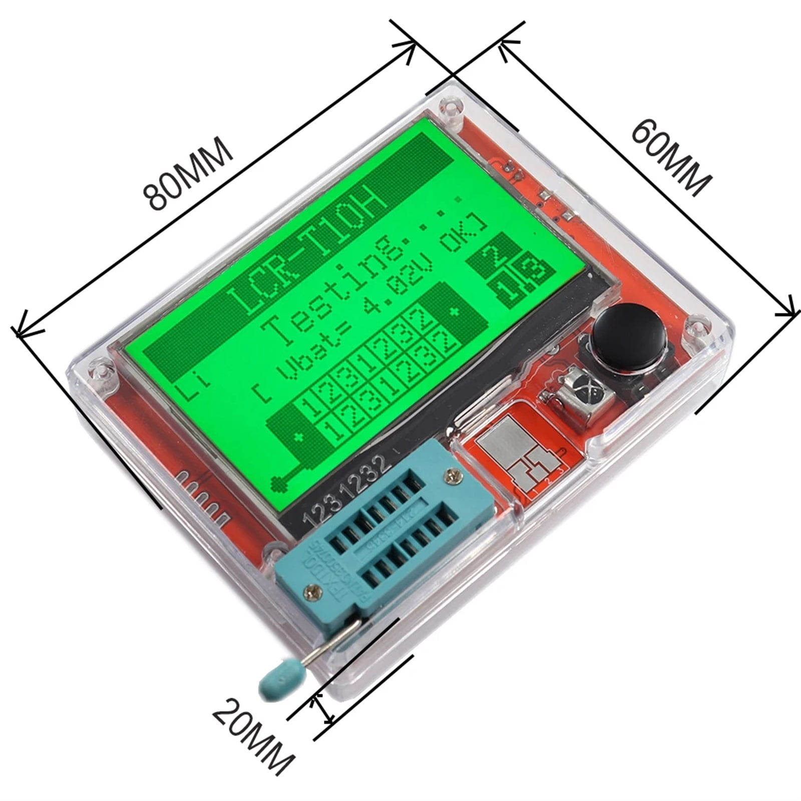 LCR-T10H Digital Transistor Tester Multimeter Diode Triode Capacitance ESR Meter MOS/PNP/NPN LCR LCD Display Screen ,Accurate and Speed