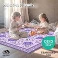 thumbnail image 4 of ODIKA 2'x3' Machine Washable Non-Slip Area Rug, Mystical Medallion With Ornate Lotus Blossom Motifs High Traffic Rug, Purple, 239218, 4 of 5