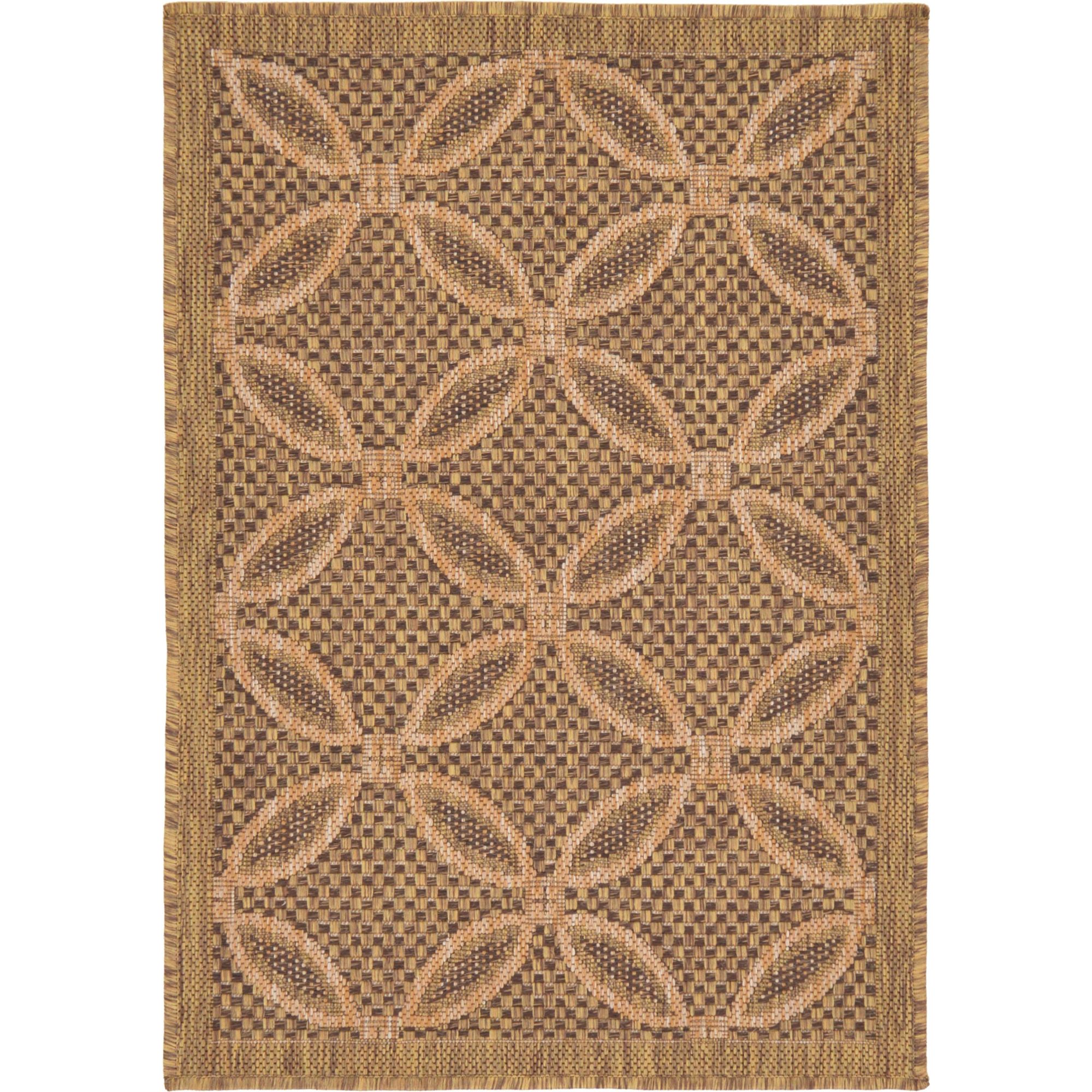 Unique Loom Spiral Outdoor Contemporary Geometric Area Rug or Runner