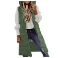 thumbnail image 3 of Vedolay Winter Coats for Women Winter Warm Plush Hooded Zip Outwear Casual Outerwear Green,M, 3 of 5