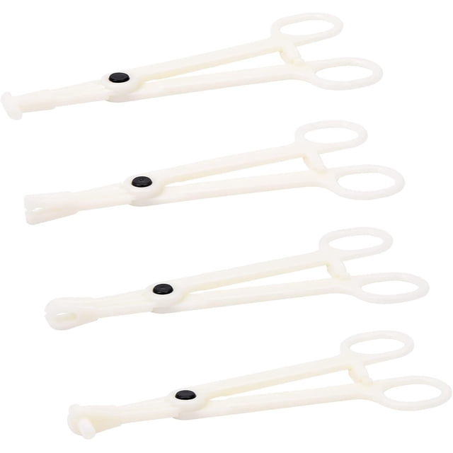 4PCS Disposable Piercing Clamps Set, Septum Clamps Piercing Forceps Piercing Clamps for Belly Navel Ear Piercing Septum Nipple Labret Eyebrow Tongue Nose Piercing