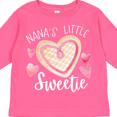 thumbnail image 4 of Inktastic Nana's Little Sweetie with Pink Heart Cookie Boys or Girls Long Sleeve Toddler T-Shirt, 4 of 5