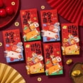 thumbnail image 4 of Pekkaxy Year of the Horse Red Envelopes 6-Pack with Gold Foil, Festive Design for Sincere Gifting, for Chinese New Year Birthdays Weddings and Holiday, 4 of 9