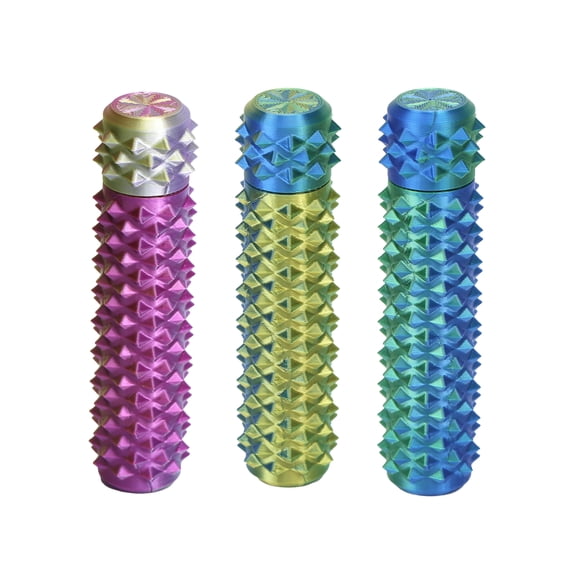 Pain Stim Fidget Toys for Adults: Rotating Spiky Grippie for Anxiety Relief ,Pain Stim Fidget for Stress Office Classroom Desk (3 pack),Color Mixing 7