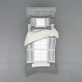 thumbnail image 2 of Country Duvet Cover Set, Graphic Illustration of Wooden Window Shutters Traditional Style Antique Bohemian, Bedding Set with Shams and Fitted Sheet, 3 Sizes, by Ambesonne, 2 of 3