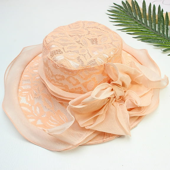 Weikingp Sun Hats for Women,Fancy Women'S Wedding Wide Women'S Hat Charming Tea Candy Hat Womens Hats Fashion Packable Sun Hat Clearance Pink