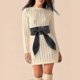 thumbnail image 2 of Women Wide Waist Belt Soft Leather Tied Wide Belt Bow Tie Waistband Sash Dress Belt Stylish Wrap Belt, 2 of 4