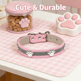 thumbnail image 2 of TELOLY Small Dog Collar,Cute Leather Dog Collar for Girl,Adjustable and Soft Pet Collar, 2 of 7