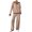 Khaki, variant on Lightweight Pullover Sweatsuit Womens 2 Piece Sweater Sets, Fall Winter Long Sleeve Lapel V-Neck Pullover and Wide Leg Long Pants Loungewear Warm Knit Outfits Black L