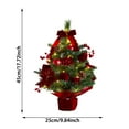 thumbnail image 3 of 17in Tabletop Christmas Tree with Pine Cones Ornaments,Artificial Christmas Tree with Ribbon Bows,Ball Decorations for Holiday Party,Home Office Desk Decor,Christmas Decorations Supplies(with light), 3 of 5