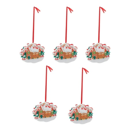 

BESTONZON 5Pcs Christmas 2021 Family DIY Handwritten Message Pendants Home Decoration