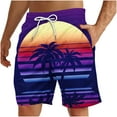 thumbnail image 2 of LSLJS Men's Casual Printed Drawstring Trouser Beach Shorts Pants With Pocket, Gym Shorts Gifts for Men, 2 of 4