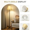 thumbnail image 2 of Gold Scalloepd Lamp Shades Set of 2, 6.1"Top x 13"Bottom x 9.8"High, Bell Lamp Shades for Floor Lamps Table Lamps, Medium Lampshade with Petal Edge Braid, Spider, Harp Holders Included, Easy Assembly, 2 of 14