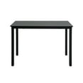 thumbnail image 5 of Dining Set for 4 with 2 Benches, Kitchen Table Set with Metal Frame & MDF Board, Space-Saving Dinette for Kitchen, Dining Room - Color: Black, 5 of 11