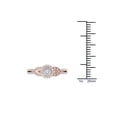 thumbnail image 4 of 3/8Ct TDW Diamond 10K Rose Gold Cluster Halo Engagement Ring, 4 of 5
