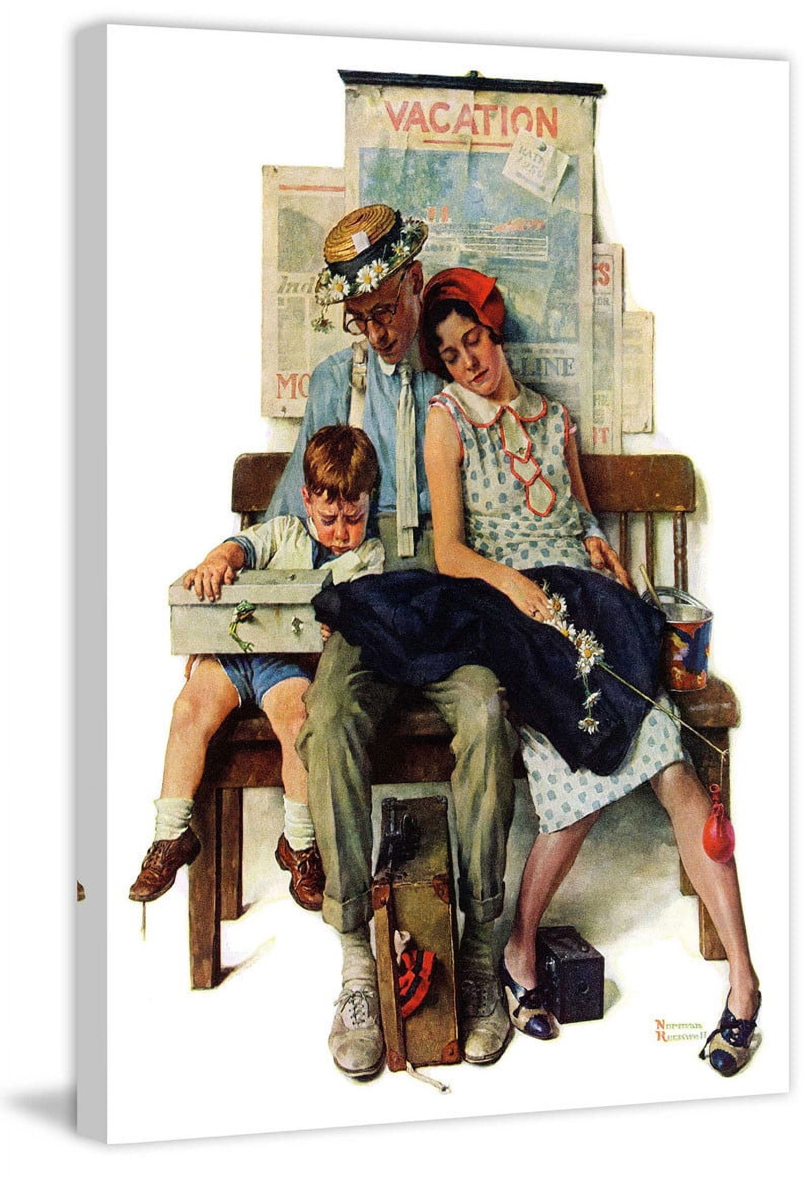 "Home from Vacation" by Norman Rockwell Painting Print on Canvas