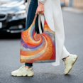 thumbnail image 6 of Single Shoulder Commuter Canvas Bag Large Capacity Can Be Carried Or Shoulder Storage For Daily Shopping Trips Palevioletred Tie-Dye Vibrant Colors And Swirling, 6 of 7