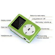 Blasgw Portable MP3 Player, Mini USB LCD Screen MP3 Card Support Sports Music Player Green