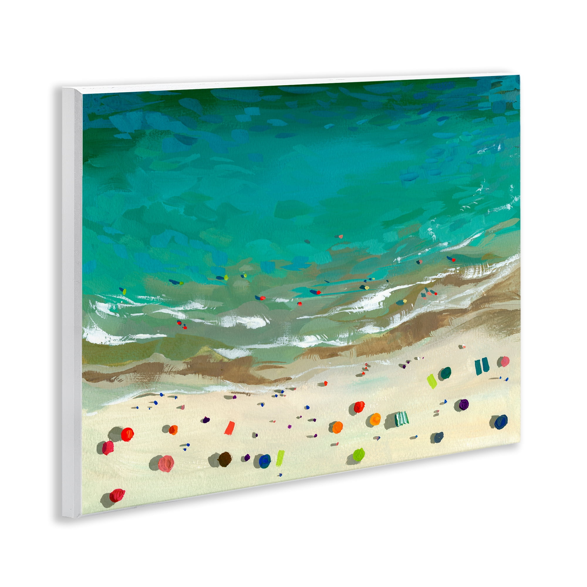 Stupell Industries Aerial Turquoise Shoreline Wall Plaque Art, design by Brook Page