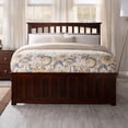 thumbnail image 3 of Mission Full Platform Bed with Matching Footboard & Storage Drawers in Walnut, 3 of 10