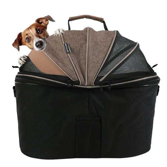 PET FULED Dog rear bicycle basket, pet commuter seat basket for rear of bicycle, easy to comfortable padded bicycle basket