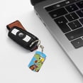 thumbnail image 7 of Uemuo Dinosaur Riding a Motorcycle Pattern Rectangular Metal Keychain - Durable, Stylish, and Personalized Key Ring for Men and Women,Engraved Keychain,Gift Slim Sturdy Keychain, 7 of 7