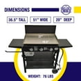 thumbnail image 3 of Griller's Choice Outdoor Griddle Grill Propane Flat Top - Hood Included, Large Flat Top Grill, 2-in-1 Portable, Paper Towel Holder, 3 of 6