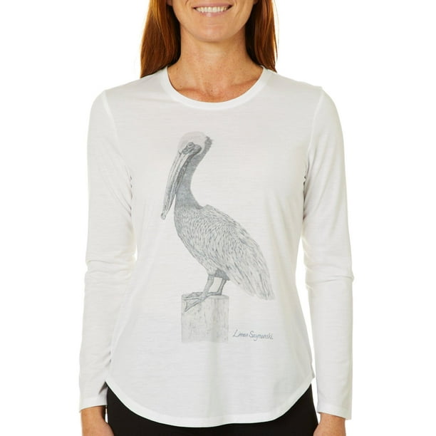 Reel Legends Reel Legends Womens Pelican Print Long Sleeve Top