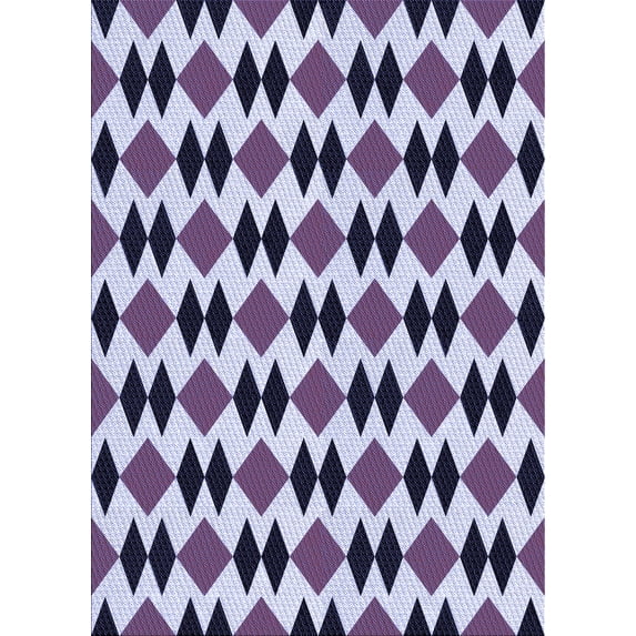 Ahgly Company Indoor Rectangle Patterned Purple Haze Purple Area Rugs, 2' x 4'
