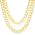 thumbnail image 3 of Nuragold 14K Real Yellow Gold Solid Cuban Curb Link Chain Necklace 16"-30" (1.5mm-12mm) Italian Jewelry for Men & Women, 3 of 28