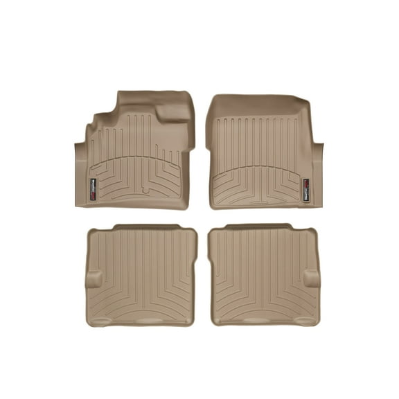 WeatherTech Custom Fit FloorLiners compatible with 2004-2008 Chrysler Pacifica - 1st & 2nd Row (2-pc. Rear Liner), Tan