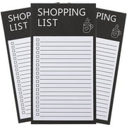 HOMEMAXS 3 Books Checklist Magnetic Note Pad Alone Shopping Notebook