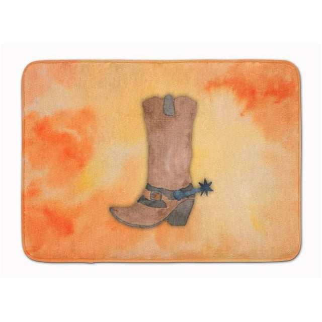 Carolines Treasures BB7371RUG Cowboy Boot Watercolor Machine Washable Memory Foam Mat