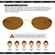 thumbnail image 4 of Gafas de sol SUNBSR retro ovaladas con montura metálica dorada UV400 para mujer/hombre, 4 of 9