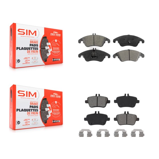 SIM Front Rear Semi-Metallic Brake Pads Kit for Car Mercedes-Benz SLK350 SLC300 SLK250 SLK300 KSM-100500