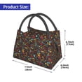 thumbnail image 2 of Lafuoo BBQ Barbecue Grill Pattern Portable Aluminum Film Insulated Refrigerated Lunch Bag, Zippered Cooler Bag/Hot Bag for Food and Beverag-One Size, 2 of 7