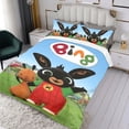 thumbnail image 3 of Bing TV Conjunto de sábanas temático, trío de piezas, cómodo y amigable con la piel, diseño único, regalo de decoración para el hogar para familiares, amigos y fans, 90 cm * 190 cm, 3 of 6