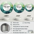 thumbnail image 4 of Designart "Misty pasture I" Abstract Landscapes Teal Large Round Mirror - Round Mirror Wall Décor - Cottage Round Printed Mirror 29" x 29" Inch, 4 of 5