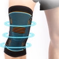 thumbnail image 4 of Rodillera de compresión para adulto, soporte de rodilla de entrenamiento para alivio del dolor articular, correr, ciclismo, baloncesto, tejido, 4 of 4