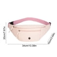 thumbnail image 3 of Linnome Simple Style Chest Bag Inclined Shoulder Bag Large Capacity Outdoor Portable Sports Waist Bag Multi Layered Versatile Casual Crossbody Bag Z1-Pink, 3 of 6
