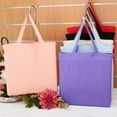 thumbnail image 5 of Premium Canvas Tote Bags | Pack of 3 | Heavy Duty 100% Cotton With Strong Handles Holds up to 40lbs | Eco Friendly | Large Size 14.5x17x3" - Black, 5 of 9