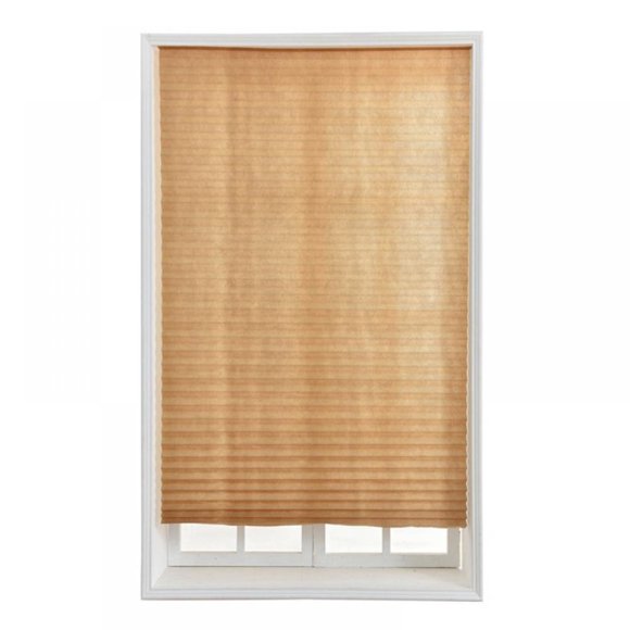 Pleated Blind Self-Adhesive Pleated Blinds Half Blackout Windows Curtains for Bathroom Kitchen Balcony Shades for Coffee/Office Window Door Black