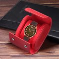 thumbnail image 4 of Estuche de viaje para reloj de cuero Caja de reloj individual para hombres y mujeres, 1 ranura, roja, 4 of 6