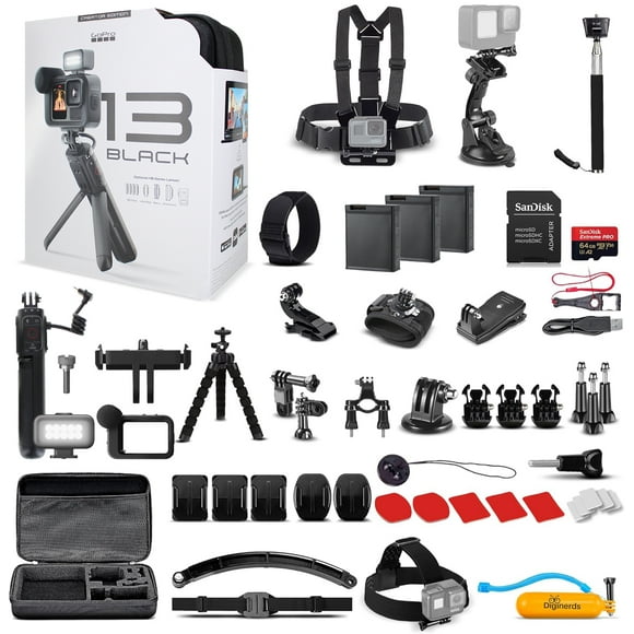 GoPro HERO13 Creator Edition - Action Camera + 64GB + 50 Piece Kit + 2 Batteries