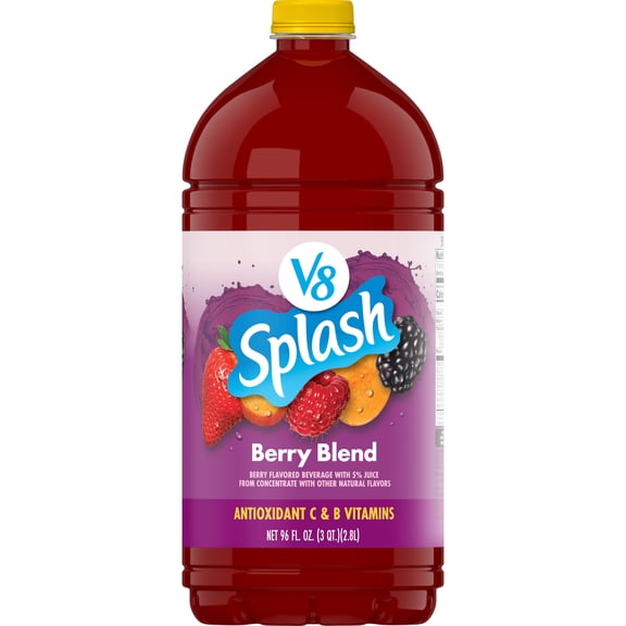 V8 Splash Berry Blend Flavored Beverage, 96 fl oz Bottle