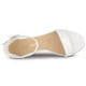 thumbnail image 4 of Sandalias De La Correa Del Tobillotacón Bajo Bloque Punta Abierta Para Mujer - Blanco/US 6.5, EU 37, 4 of 7