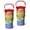 The Rainbow Gradually, variant on 20 Oz Tumbler Sunflower Flowers Tumbler with Lid and Straw, Birthday Gift Cup for Friend Women Men Coffee Travel Mug Thanksgiving Day Halloween Christmas Gift Water Bottle